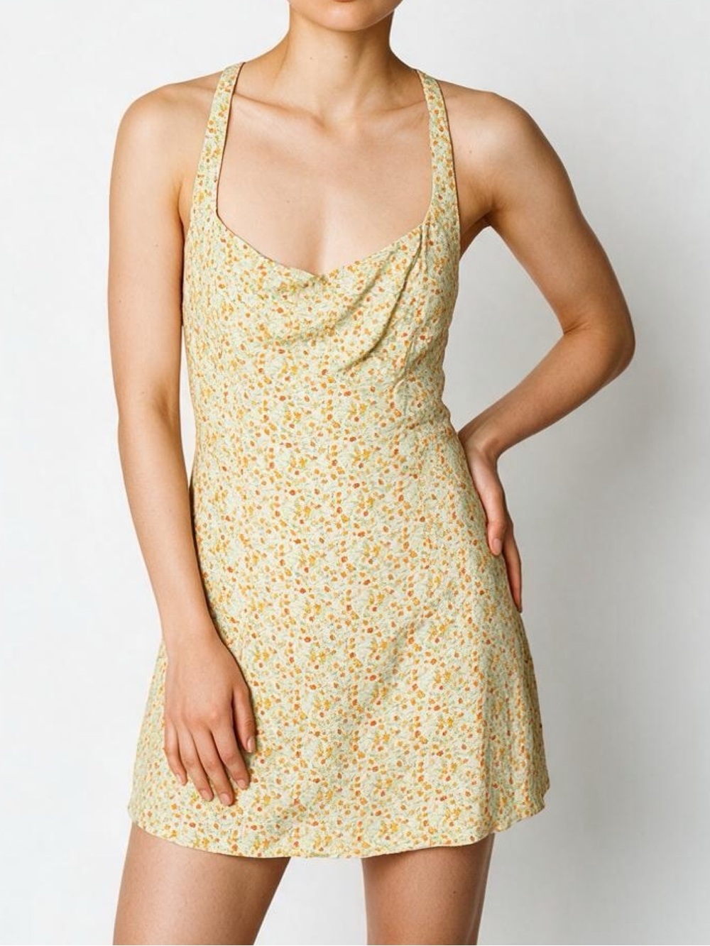 Intimately Free people Floral Summer Dress Yellow